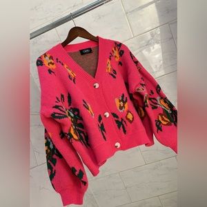 Ladies knit button down cardigan (small)
